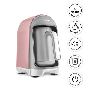 Emsan Kumda 5 Fincan Kapasiteli Türk Kahve Makinesi Pearly Pink