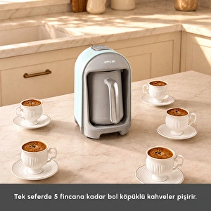 Emsan Kumda 5 Fincan Kapasiteli Türk Kahve Makinesi Tiffany Blue görseli 4