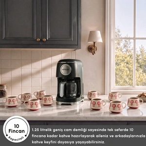 Emsan Retro Filtre Kahve Makinesi Black görseli 7