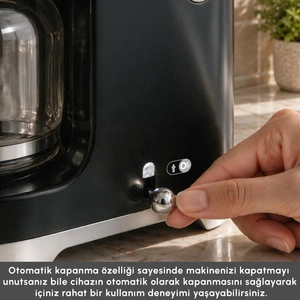 Emsan Retro Filtre Kahve Makinesi Black görseli 11