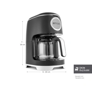 Emsan Retro Filtre Kahve Makinesi Black