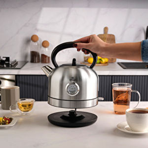 Emsan Retro Su Isıtıcısı 2202 Inox 1,7L 2200W görseli 3
