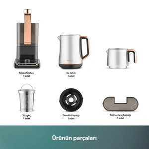 Homend Teabot 1785H Konuşan Otomatik Çay Makinesi Bakır görseli 12