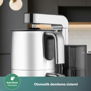 Homend Teabot 1785H Konuşan Otomatik Çay Makinesi Krom görseli 5