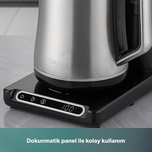 Homend Teabot 1785H Konuşan Otomatik Çay Makinesi Krom görseli 12