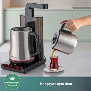 Homend Teabot 1786H Konuşan Otomatik Çay Makinesi Siyah görseli 7