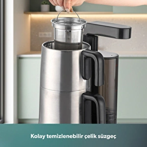 Homend Teabot 1786H Konuşan Otomatik Çay Makinesi Siyah görseli 10