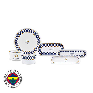 Karaca x Fenerbahçe Lisanslı Forever Bone 14 Parça 6 Kişilik Kahvaltı Takımı
