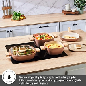 Karaca Swiss Crystal Mocha 7 Parça Tencere Seti görseli 4