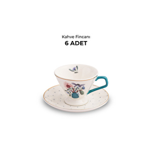 Emsan Buket 6 Kişilik New Bone Kahve Fincan Takımı 80 ml görseli 6