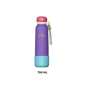 Emsan Thermos Bottle Çelik Sızdırmaz Termos 750 ml Mor görseli 5