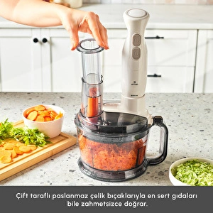 Emsan Pro Multimax 6 in 1 Çok Amaçlı Mutfak Robotu İconic Beige görseli 12