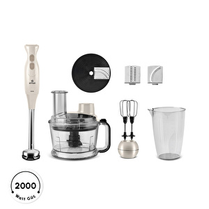 Emsan Pro Multimax 6 in 1 Çok Amaçlı Mutfak Robotu İconic Beige görseli 1