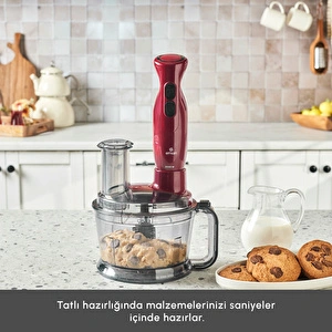 Emsan Pro Multimax 6 in 1 Çok Amaçlı Mutfak Robotu Red 2000 W görseli 13