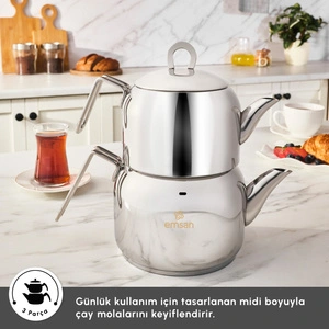 Emsan Urban Midi Çaydanlık Takımı  1,35L & 1,95L görseli 4