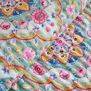 Karaca Home Luna Çok Amaçlı Çift Kişilik Yatak Örtüsü Multicolor görseli 6