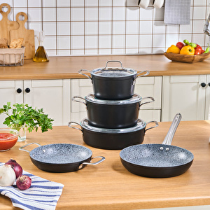Emsan Biogranit Power Inox 8 Parça Tencere Seti