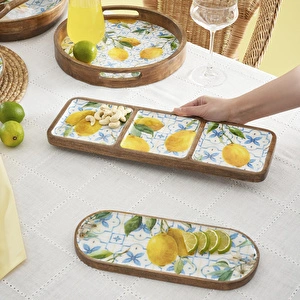 Karaca Home Mango Lemon 3'lü Çerezlik 42x14x2,5 cm görseli 4