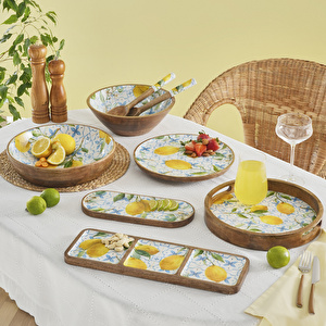 Karaca Home Mango Lemon Ayaklı Servislik 29x29x4 cm