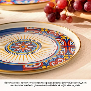 Emsan Solemar Emaye Servis Tabağı 26 cm görseli 2