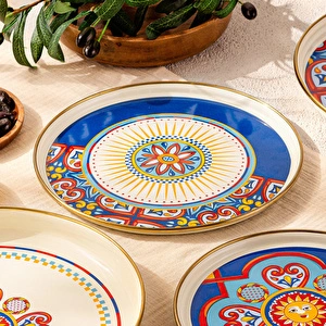 Emsan Solemar Emaye Servis Tabağı 26 cm görseli 3