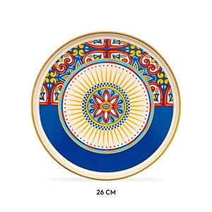 Emsan Solemar Emaye Servis Tabağı 26 cm görseli 5