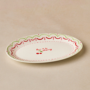 Karaca Cherry Time Kayık Tabak 25 cm