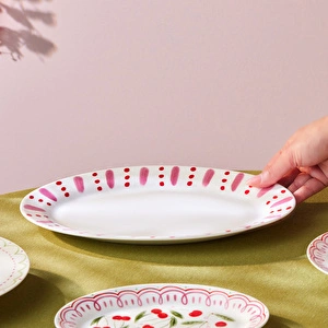 Karaca Cherry Time Kayık Tabak 30 cm görseli 4