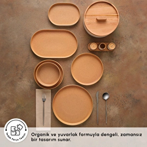 Karaca x TURK Fatih Tutak Red Carpet Earth Collection 57 Parça 12 Kişilik Yemek Takımı görseli 6