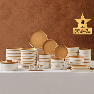 Karaca x Fatih Tutak Red Carpet Earth Collection 57 Parça 12 Kişilik Yemek Takımı