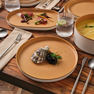 Karaca x Fatih Tutak Earth Collection Mat Sır 57 Parça 12 Kişilik Yemek Takımı görseli 5