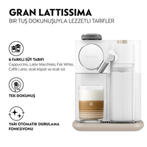 Nespresso F541 Gran Latissima, Travel Mug, Lungo Bardak ve Kahve Kapsülü ile Sevgililer Günü Özel Set Beyaz görseli 5