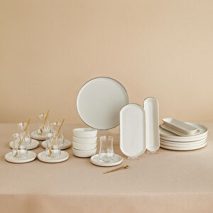 Emsan Komo 32 Parça 6 Kişilik Kahvaltı Takımı Gold