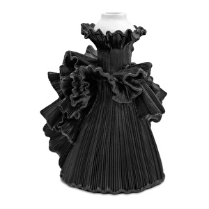 Baci Milano Atelier Kate Siyah Elbise Formunda İçi Cam Difüzör ve Vazo H. 21 cm görseli 2