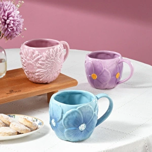 Karaca Bloomy Mavi Kupa 520 ml