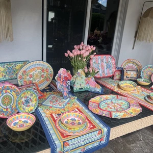 Baci Milano Dolce Far Niente Melamin Oval Servis / Tepsi 35 x 55 cm görseli 5