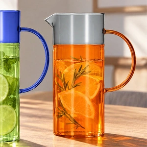 Dolce Far Niente Turuncu Gri Cam Sürahi 1100 ML