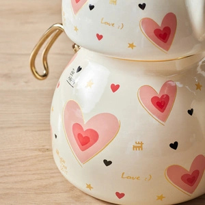 Karaca Pink Love Emaye Midi Çaydanlık Takımı 1,1L & 2L görseli 4