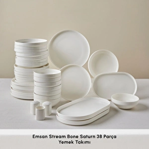 Emsan Stream Bone Sirius 38 Parça 8 Kişilik Yemek Takımı
