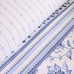 Kaşmir Home Belina %100 Pamuk Çift Kişilik Nevresim Takımı İndigo görseli 5