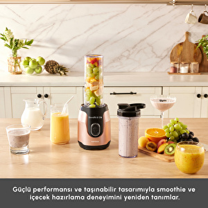 Karaca Blendfit Go Personal Kişisel Smoothie Blender Çift Hazne Rosegold 600ml & 400ml görseli 7