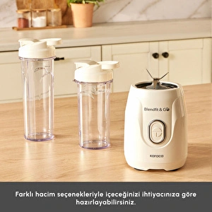 Karaca Blendfit Go Personal Kişisel Smoothie Blender Çift Hazne Starlight 600ml & 400ml görseli 5