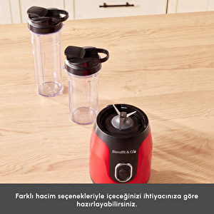 Karaca Blendfit Go Personal Kişisel Smoothie Blender Çift Hazne Kırmızı 600ml & 400ml görseli 4
