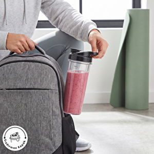 Karaca Blendfit Go Smoothie Blender Set 1000 ml+600 ml Antrasit görseli 7