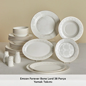 Emsan Forever Bone Lord 38 Parça 8 Kişilik Yemek Takımı