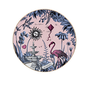 Baci Milano Allegria Pembe Desenli Porselen Servis Tabağı / Supla 32 cm görseli 4