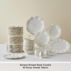 Karaca Stream Bone Coralia 53 Parça 12 Kişilik Yemek Takımı