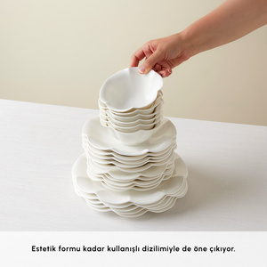 Karaca Stream Bone Coralia 53 Parça 12 Kişilik Yemek Takımı görseli 9
