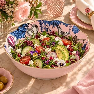 Baci Milano Allegria Pembe Desenli Salata Kasesi  Ø 26 cm, H 11 cm görseli 2