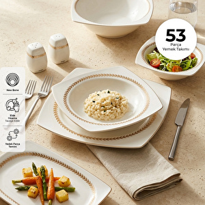Emsan Başak 53 Parça 12 Kişilik Kare Yemek Takımı